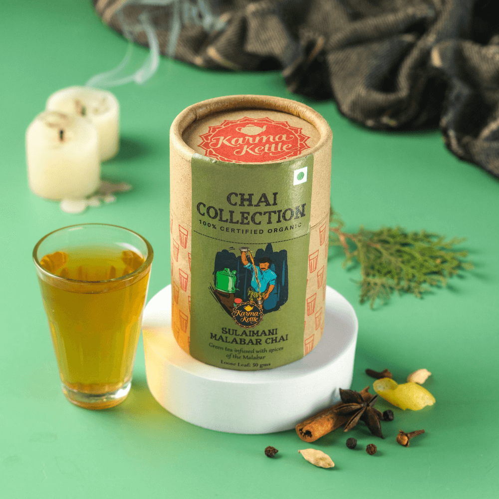 Organic Sulaimani Chai Green Tea Chai With Malabar Spices Karma