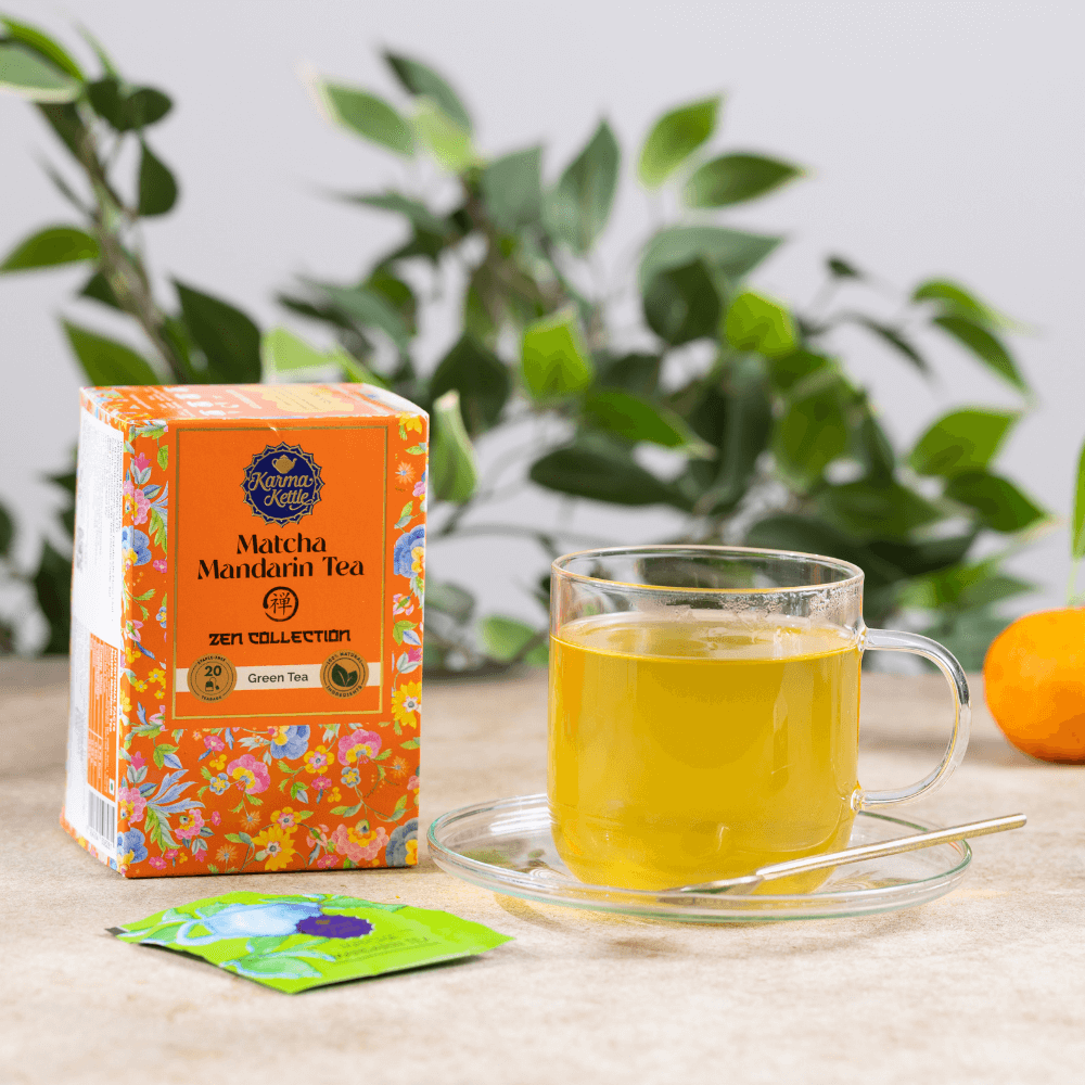 Matcha Green tea with Mandarin orange